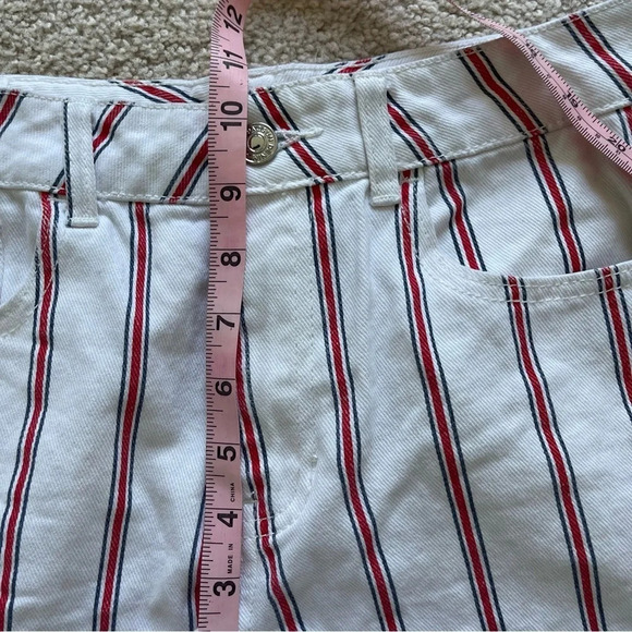 PACSUN Red White and Blue Denim Mom Shorts 4th of July Size 26 - Picture 10 of 12